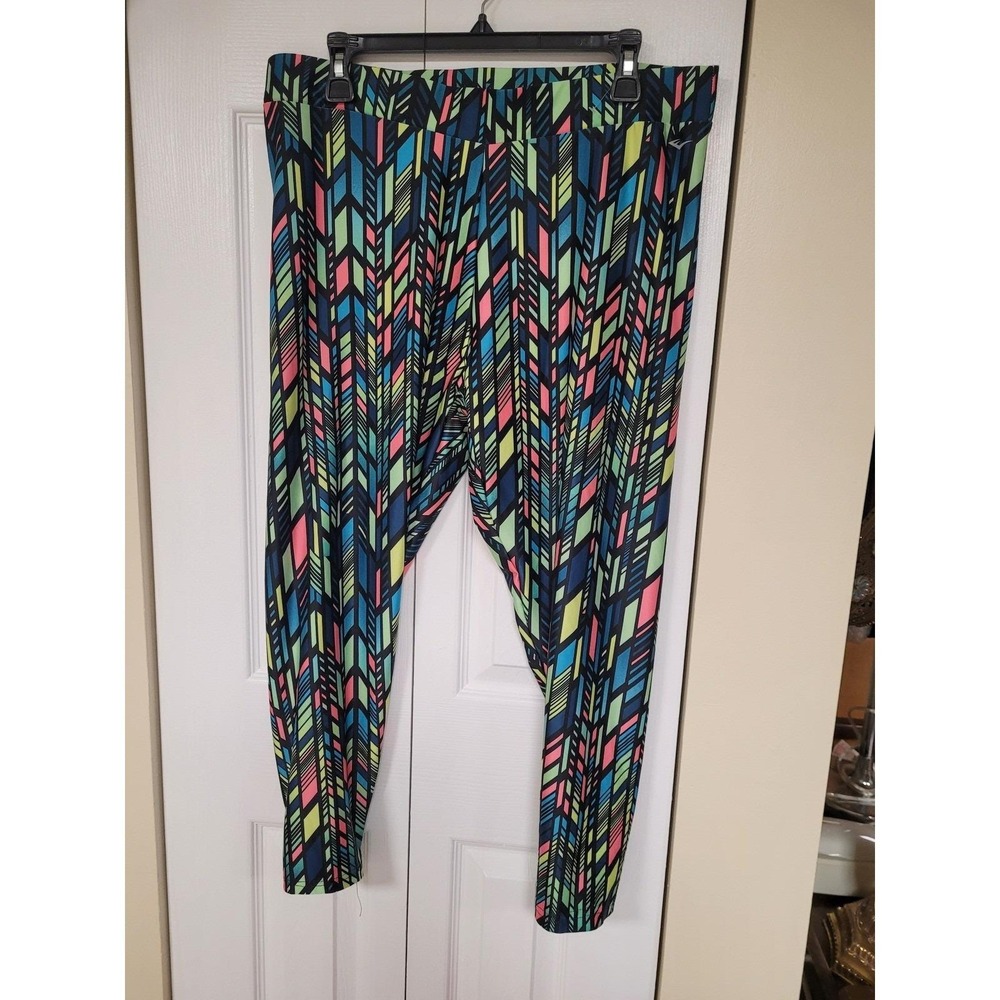 Everlast Psychedelic Womens Leggings Colorful ComfyAthleisure Activewear Size XL